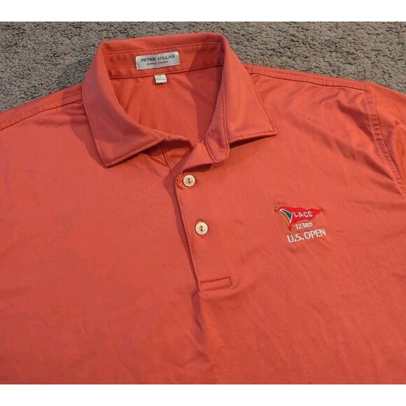 Peter Millar Summer Comfort Los Angeles Country Club LACC Coral Red Men's Med - Picture 3 of 8
